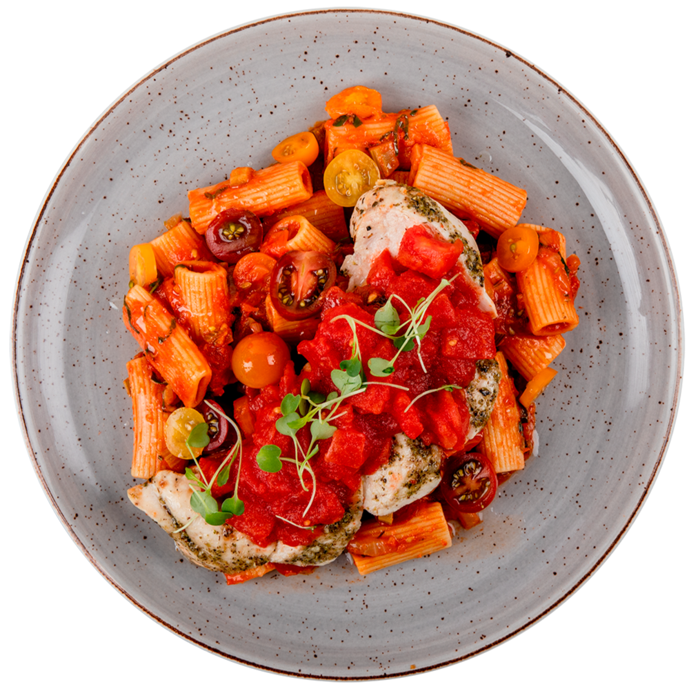 Gourmet - Grilled Chicken Rigatoni with Roasted Smoked Tomato Ragu