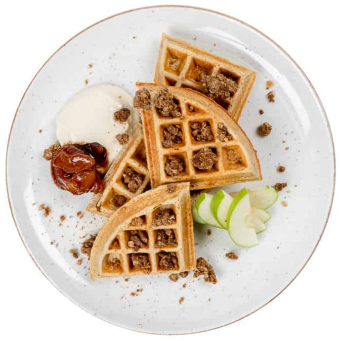 Breakfast - Apple Crumble Protein Waffle